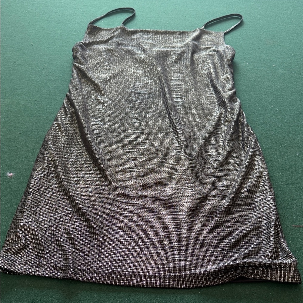 Forever 21 Metallic Maxi Dress - Black and Silver. CAJA. # 1 B